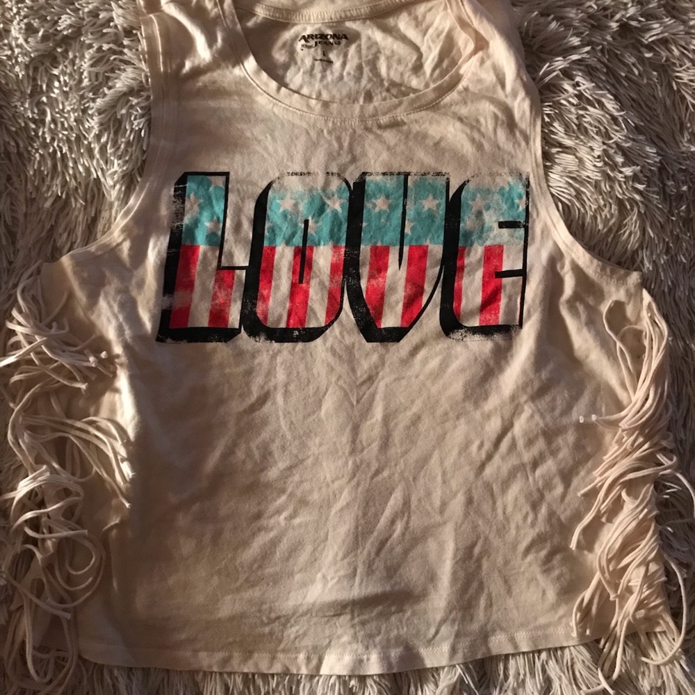 Arizona fringe tank-tee.